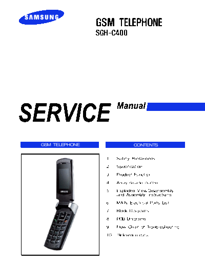 Samsung SGH-C400 service manual  Samsung GSM Samsung SGH-C400 service manual.pdf
