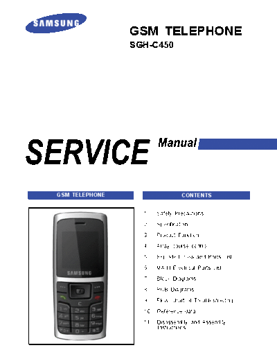 Samsung SGH-C450 service manual  Samsung GSM Samsung SGH-C450 service manual.pdf