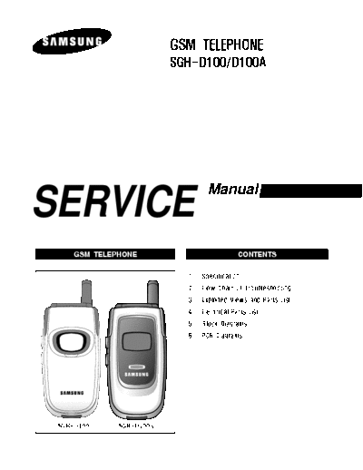 Samsung SGH-D100 service manual  Samsung GSM Samsung SGH-D100 service manual.pdf