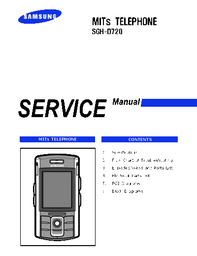 Samsung SGH-D720 service manual  Samsung GSM Samsung SGH-D720 service manual.pdf