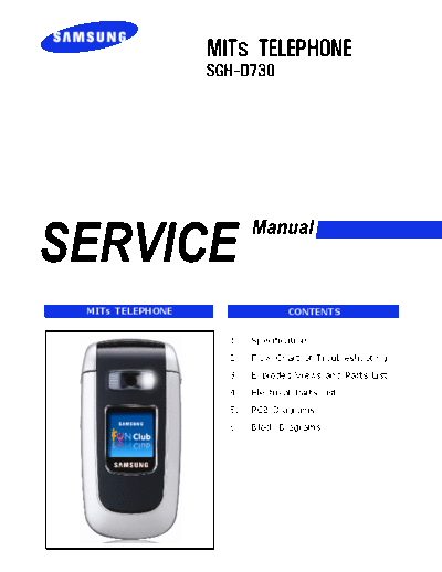 Samsung SGH-D730 service manual  Samsung GSM Samsung SGH-D730 service manual.pdf