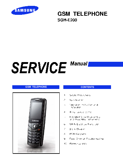 Samsung SGH-E200 service manual  Samsung GSM Samsung SGH-E200 service manual.pdf