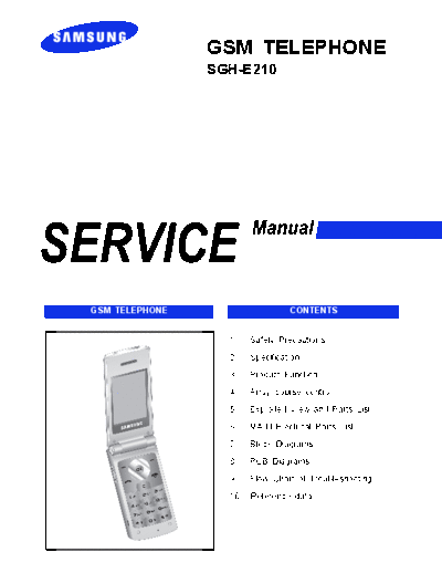 Samsung SGH-E210 service manual  Samsung GSM Samsung SGH-E210 service manual.pdf