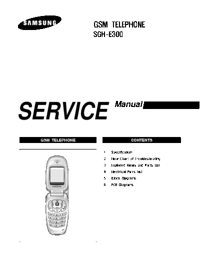 Samsung SGH-E300 service manual  Samsung GSM Samsung SGH-E300 service manual.pdf