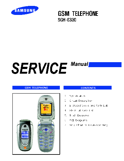 Samsung SGH-E330 service manual  Samsung GSM Samsung SGH-E330 service manual.pdf