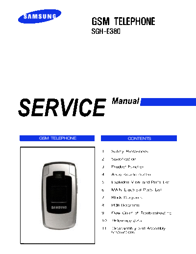 Samsung SGH-E380 service manual  Samsung GSM Samsung SGH-E380 service manual.pdf