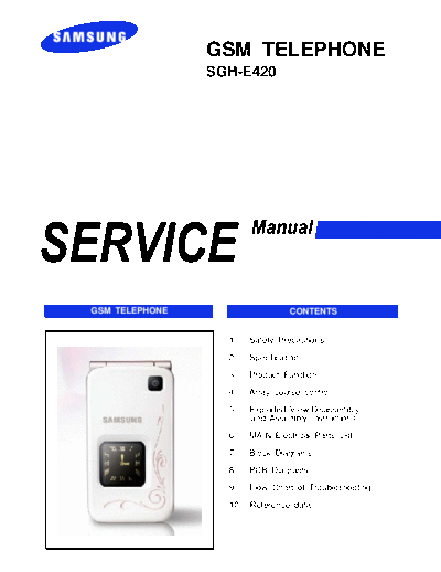 Samsung SGH-E420 service manual  Samsung GSM Samsung SGH-E420 service manual.pdf