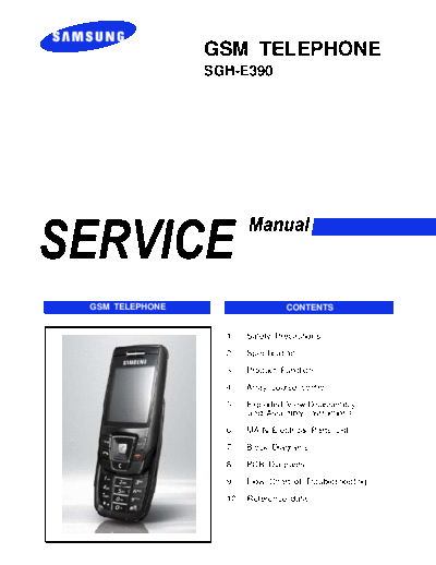 Samsung SGH-E390 service manual  Samsung GSM Samsung SGH-E390 service manual.pdf