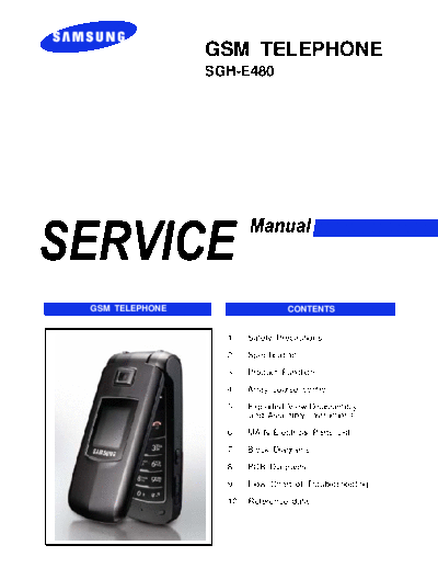 Samsung SGH-E480 service manual  Samsung GSM Samsung SGH-E480 service manual.pdf
