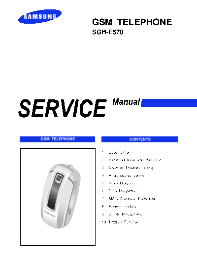 Samsung SGH-E570 service manual  Samsung GSM Samsung SGH-E570 service manual.pdf