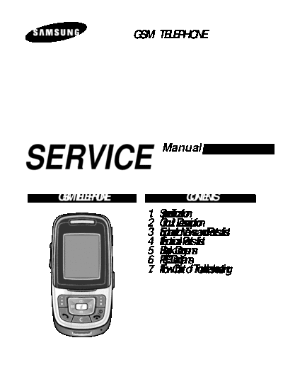 Samsung SGH-E630 service manual  Samsung GSM Samsung SGH-E630 service manual.pdf