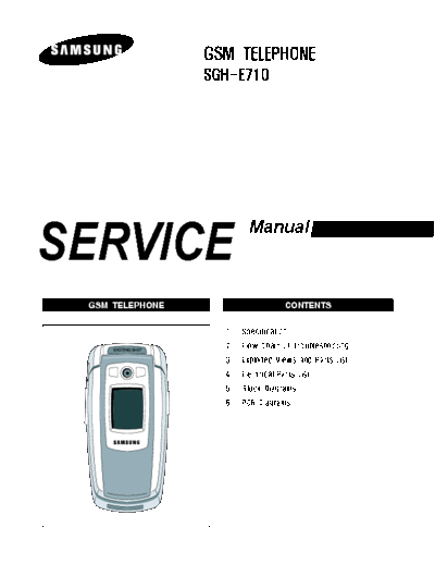 Samsung SGH-E710 service manual  Samsung GSM Samsung SGH-E710 service manual.pdf