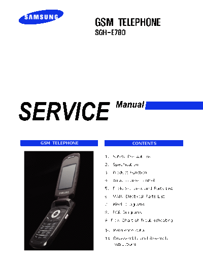 Samsung SGH-E780 service manual  Samsung GSM Samsung SGH-E780 service manual.pdf
