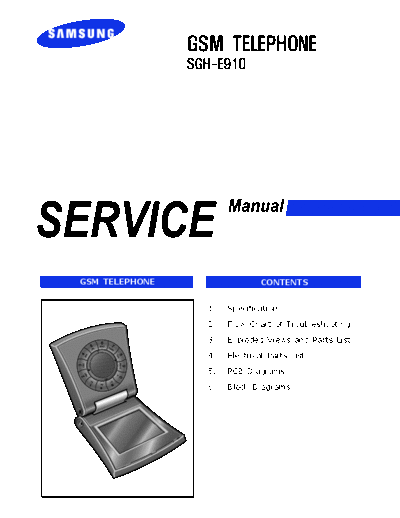 Samsung SGH-E910 service manual  Samsung GSM Samsung SGH-E910 service manual.pdf