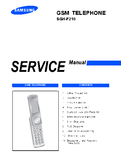 Samsung SGH-F210 service manual  Samsung GSM Samsung SGH-F210 service manual.pdf