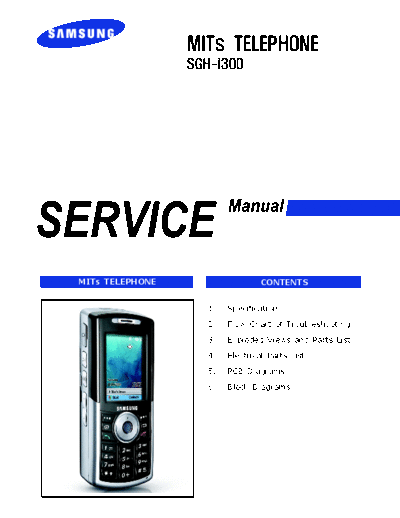 Samsung SGH-i300 service manual  Samsung GSM Samsung SGH-i300 service manual.pdf