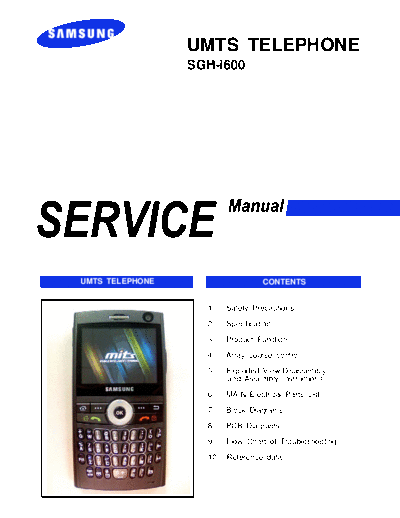 Samsung SGH-i600 service manual  Samsung GSM Samsung SGH-i600 service manual.pdf