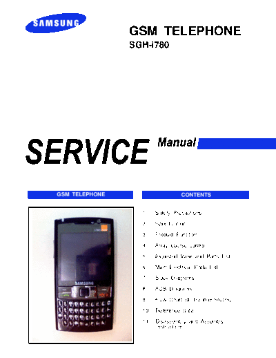 Samsung SGH-i780 service manual  Samsung GSM Samsung SGH-i780 service manual.pdf