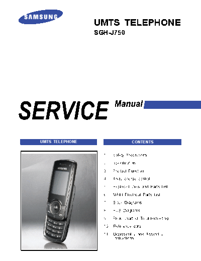 Samsung SGH-J750 service manual  Samsung GSM Samsung SGH-J750 service manual.pdf