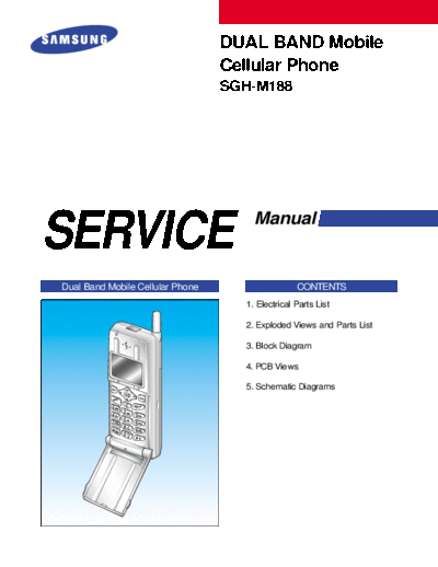 Samsung SGH-M188 service manual  Samsung GSM Samsung SGH-M188 service manual.pdf