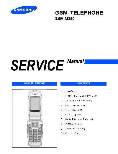 Samsung SGH-M300 service manual  Samsung GSM Samsung SGH-M300 service manual.pdf