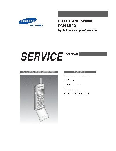 Samsung SGH-N100 service manual  Samsung GSM Samsung SGH-N100 service manual.PDF