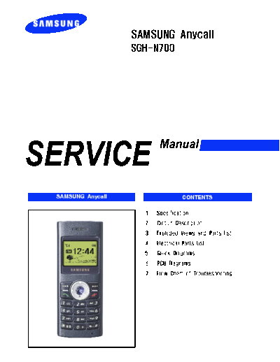 Samsung SGH-N700 service manual  Samsung GSM Samsung SGH-N700 service manual.pdf