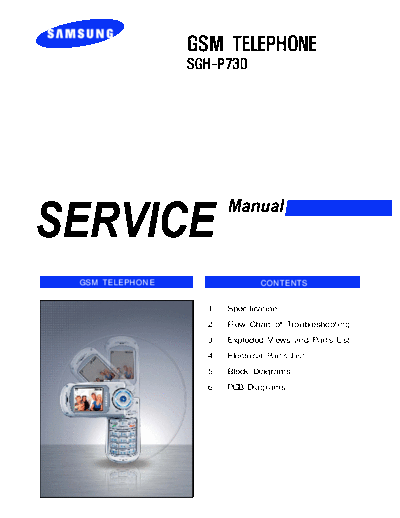 Samsung SGH-P730 service manual  Samsung GSM Samsung SGH-P730 service manual.pdf