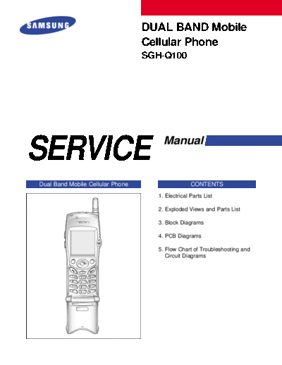 Samsung SGH-Q100 service manual  Samsung GSM Samsung SGH-Q100 service manual.pdf