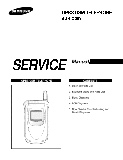 Samsung SGH-Q208 service manual  Samsung GSM Samsung SGH-Q208 service manual.pdf
