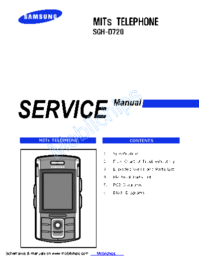 Samsung D720 SVC Manual  Samsung GSM D720 D720 SVC_Manual.rar