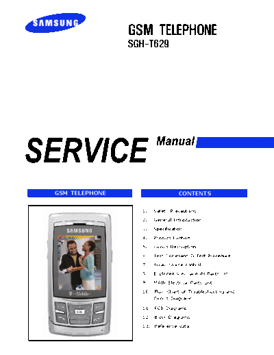 Samsung SGH-T629 service manual  Samsung GSM Samsung SGH-T629 service manual.pdf