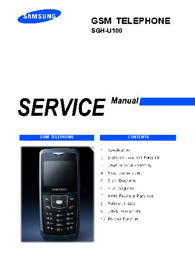 Samsung SGH-U100 service manual  Samsung GSM Samsung SGH-U100 service manual.pdf
