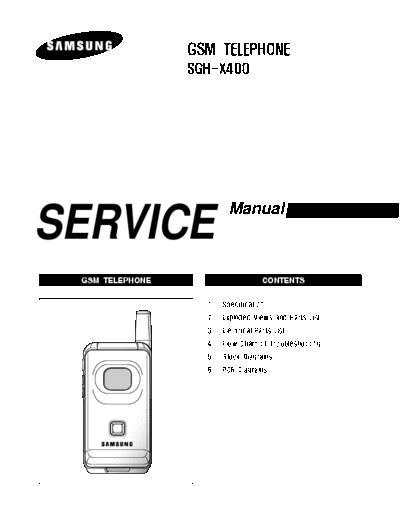 Samsung SGH-X400 service manual  Samsung GSM Samsung SGH-X400 service manual.pdf