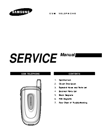 Samsung SGH-X450 service manual  Samsung GSM Samsung SGH-X450 service manual.pdf