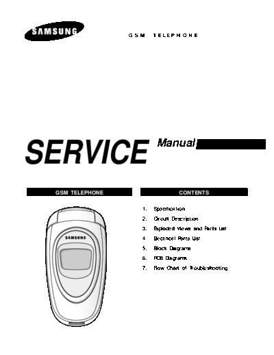 Samsung SGH-X460 service manual  Samsung GSM Samsung SGH-X460 service manual.pdf