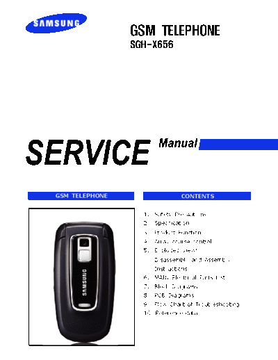 Samsung SGH-X656 service manual  Samsung GSM Samsung SGH-X656 service manual.pdf