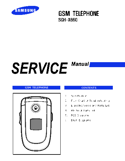 Samsung SGH-X660 service manual  Samsung GSM Samsung SGH-X660 service manual.pdf