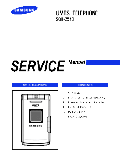 Samsung SGH-Z510 service manual  Samsung GSM Samsung SGH-Z510 service manual.pdf