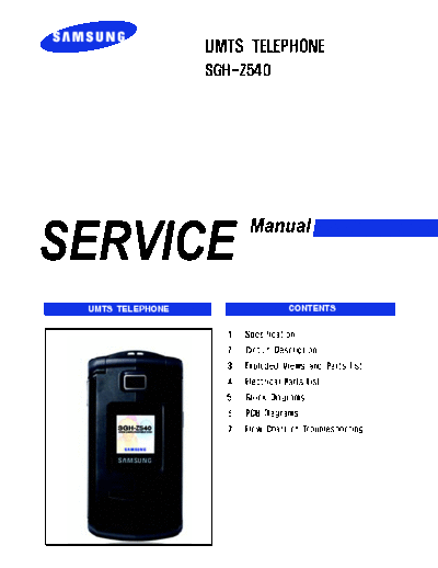 Samsung SGH-Z540 service manual  Samsung GSM Samsung SGH-Z540 service manual.pdf