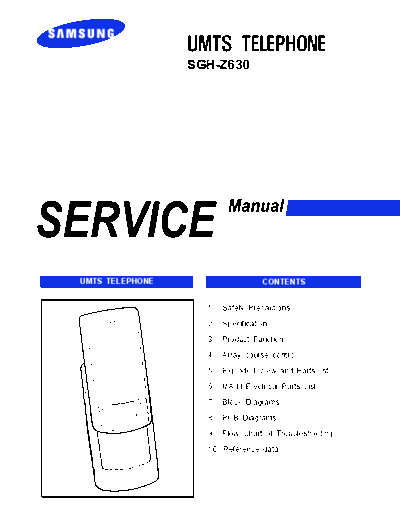 Samsung SGH-Z630 service manual  Samsung GSM Samsung SGH-Z630 service manual.pdf