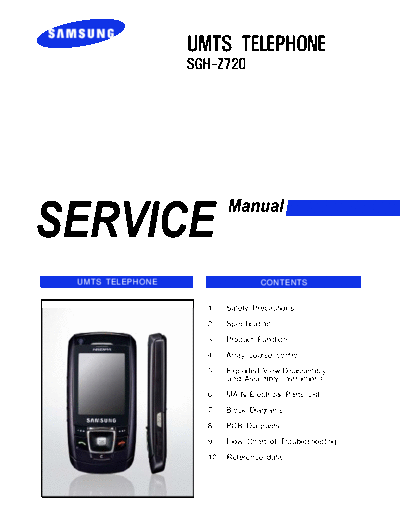 Samsung SGH-Z720 service manual  Samsung GSM Samsung SGH-Z720 service manual.pdf