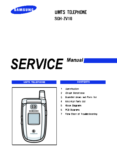 Samsung SGH-ZV10 service manual  Samsung GSM Samsung SGH-ZV10 service manual.pdf