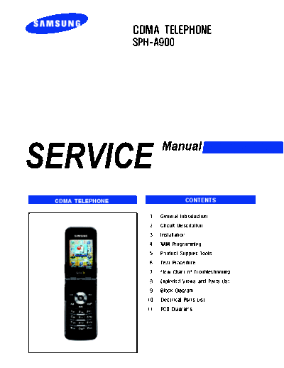 Samsung SPH-A900 service manual  Samsung GSM Samsung SPH-A900 service manual.pdf