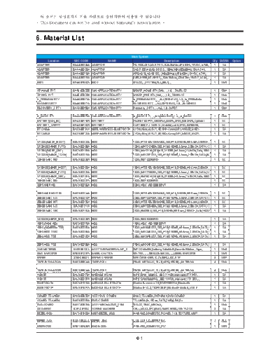 Samsung Electrical Part List  Samsung Laptop NP-R560 Схема и сервис мануал на Samsung NP-R560 Electrical Part List.pdf