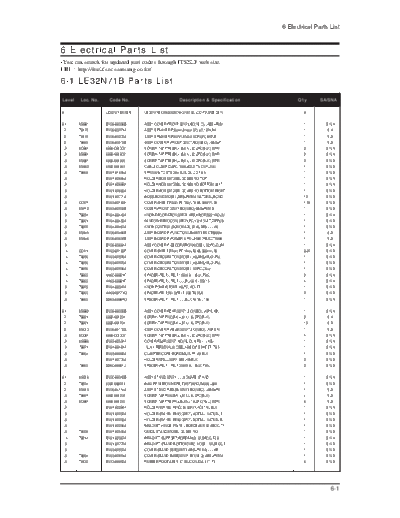 Samsung 11 Electrical Part List  Samsung LCD TV LE46N71B 11_Electrical Part List.pdf