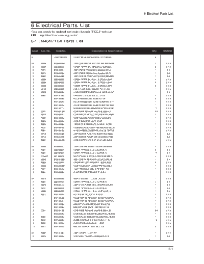 Samsung 11 Electrical Part List  Samsung LCD TV LN46N71B 11_Electrical Part List.pdf