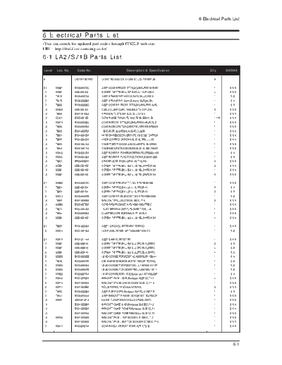 Samsung 11 Electrical Part List  Samsung LCD TV LA27S71B 11_Electrical Part List.pdf