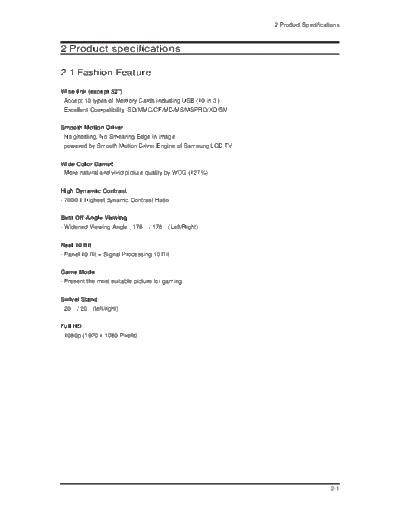Samsung 02 Product Specification  Samsung LCD TV LA52F71B LA52F71BX_XSV 02_Product Specification.pdf