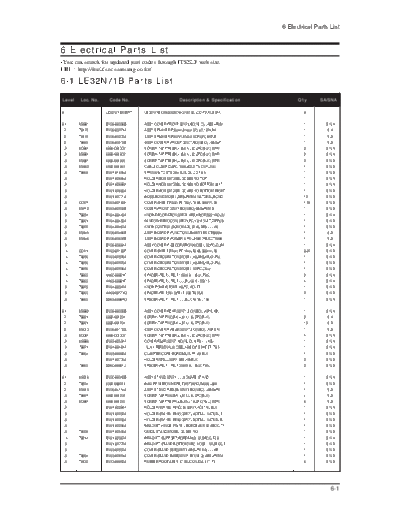 Samsung 07 Electrical Part List  Samsung LCD TV LE32N71B 07_Electrical Part List.pdf